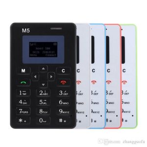aeku m5 card mobile phone 4 8mm ultra thin