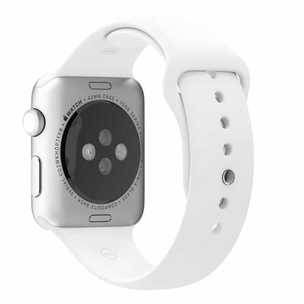 Apple Watch Sport Band White Back Angle min